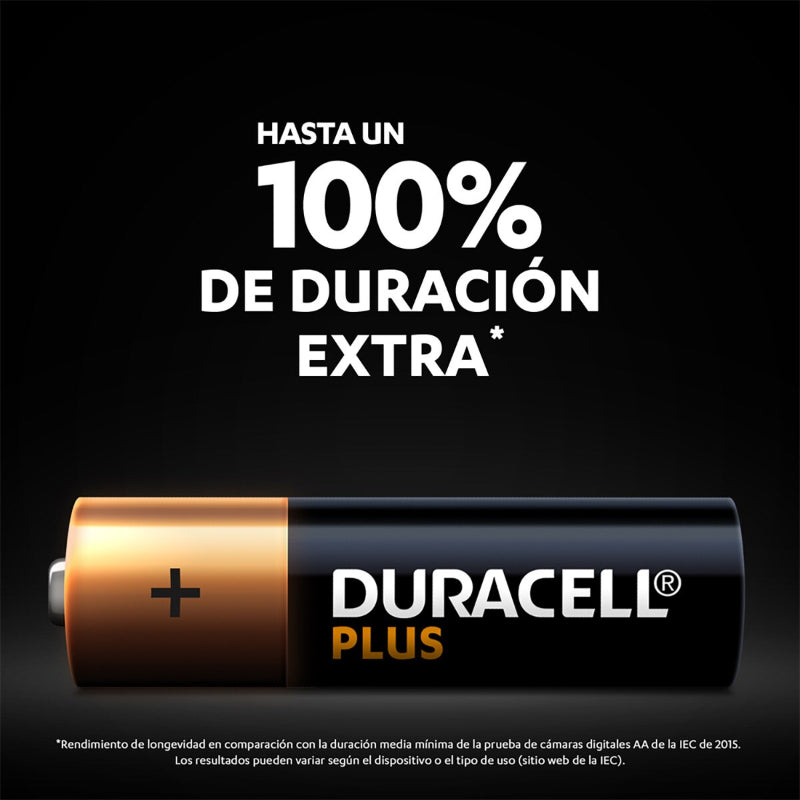 DURACELL PLUS POWER 100 PILA ALCALINA AA LR6 BLISTER*8