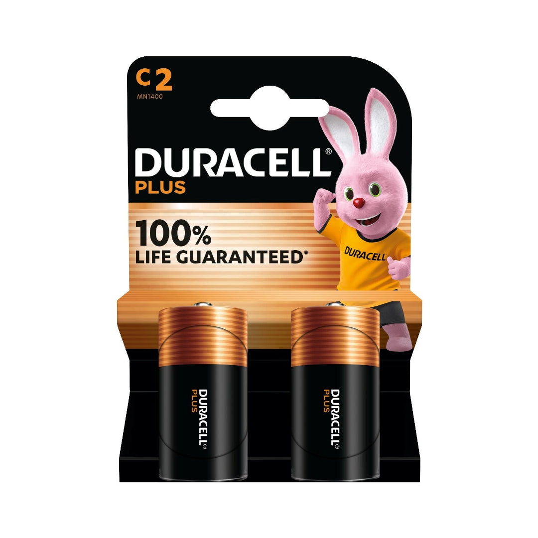 DURACELL PLUS POWER 100 PILA ALCALINA C LR14 BLISTER*2