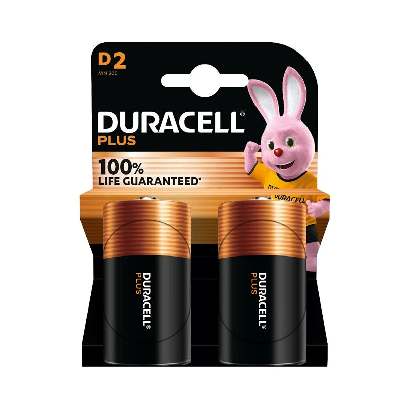 DURACELL PLUS POWER 100 PILA ALCALINA D LR20 BLISTER*2