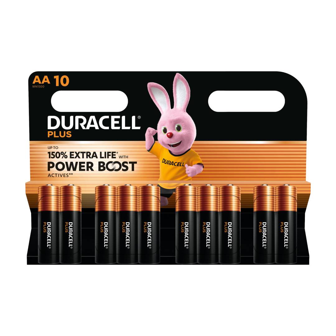 DURACELL PLUS POWER BOOST PILA ALCALINA AA LR6 BLISTER*10