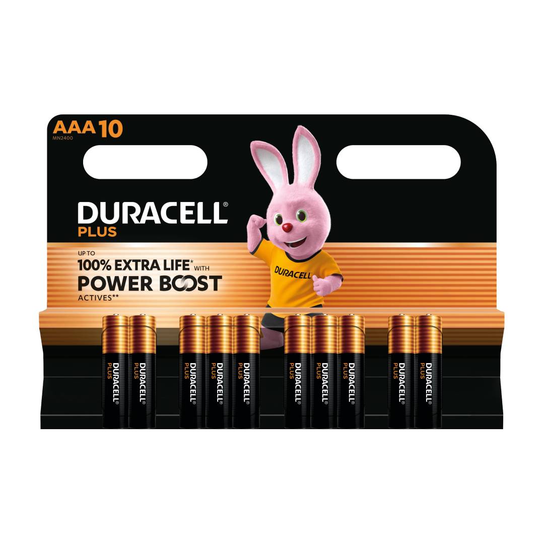 DURACELL PLUS POWER BOOST PILA ALCALINA AAA LR03 BLISTER*10