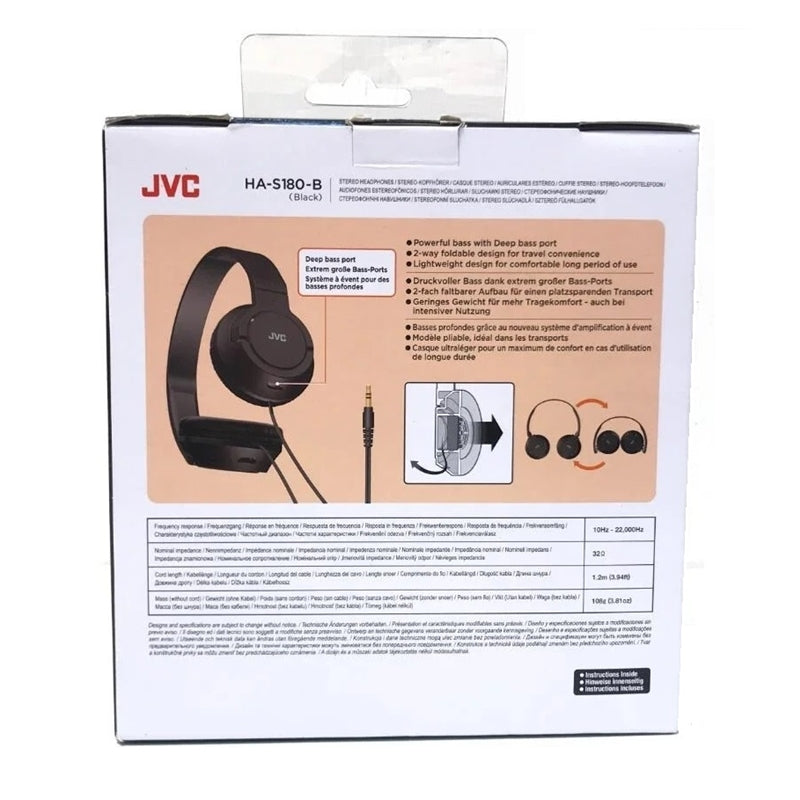 JVC AURICULAR DIADEMA HA-S180 NEGRO