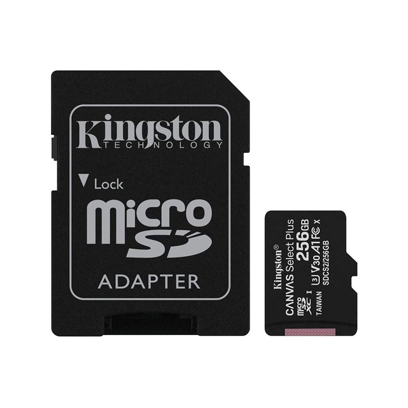KINGSTON TARJETA microSD XC 256GB CLASE 10 + ADAPTADOR 100MB/S