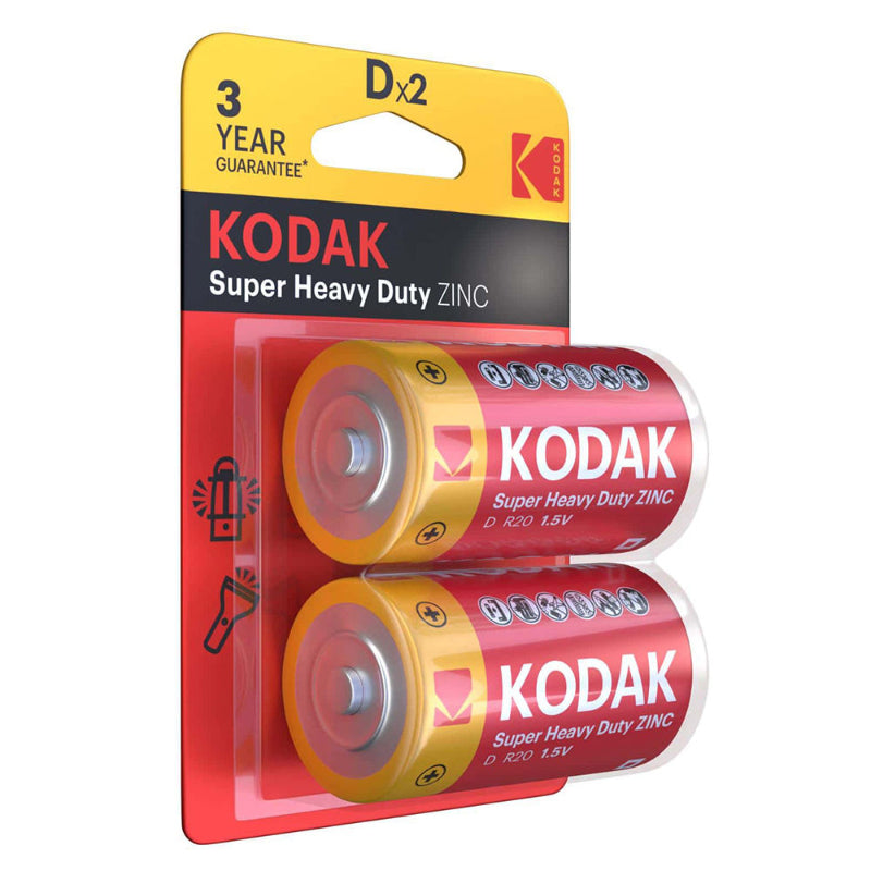 KODAK EXTRA HEAVY-DUTY PILA SALINA D R20 BLISTER*2