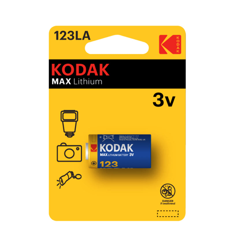 BATERIA DE LÍTIO KODAK CR123 3V BLISTER*1