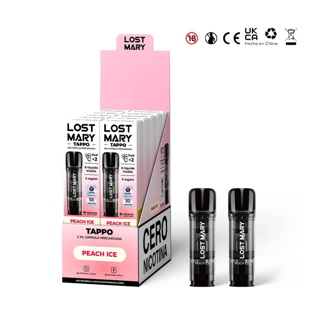 LOST MARY TAPPO 2ML x 2 0% Nic Peach Ice