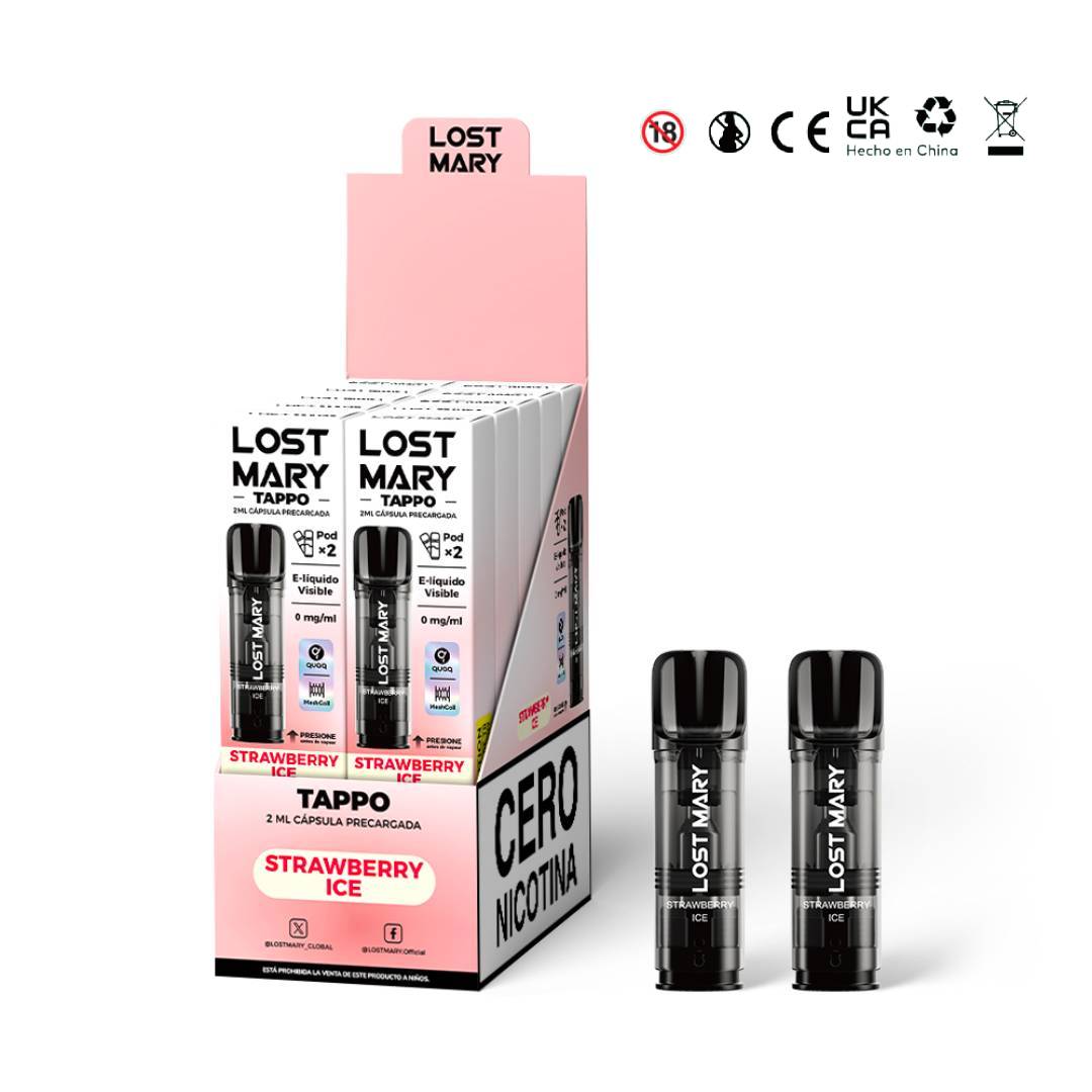 LOST MARY TAPPO 2ML x 2 0% Nic Strawberry Ice