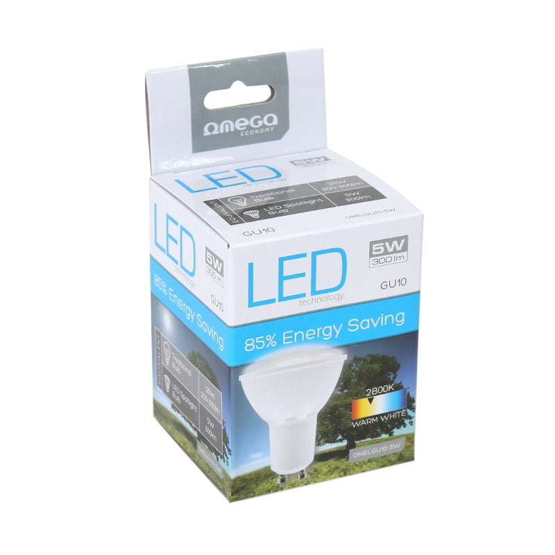 OMEGA FOCO LED 5W GU10 2800K 300lm