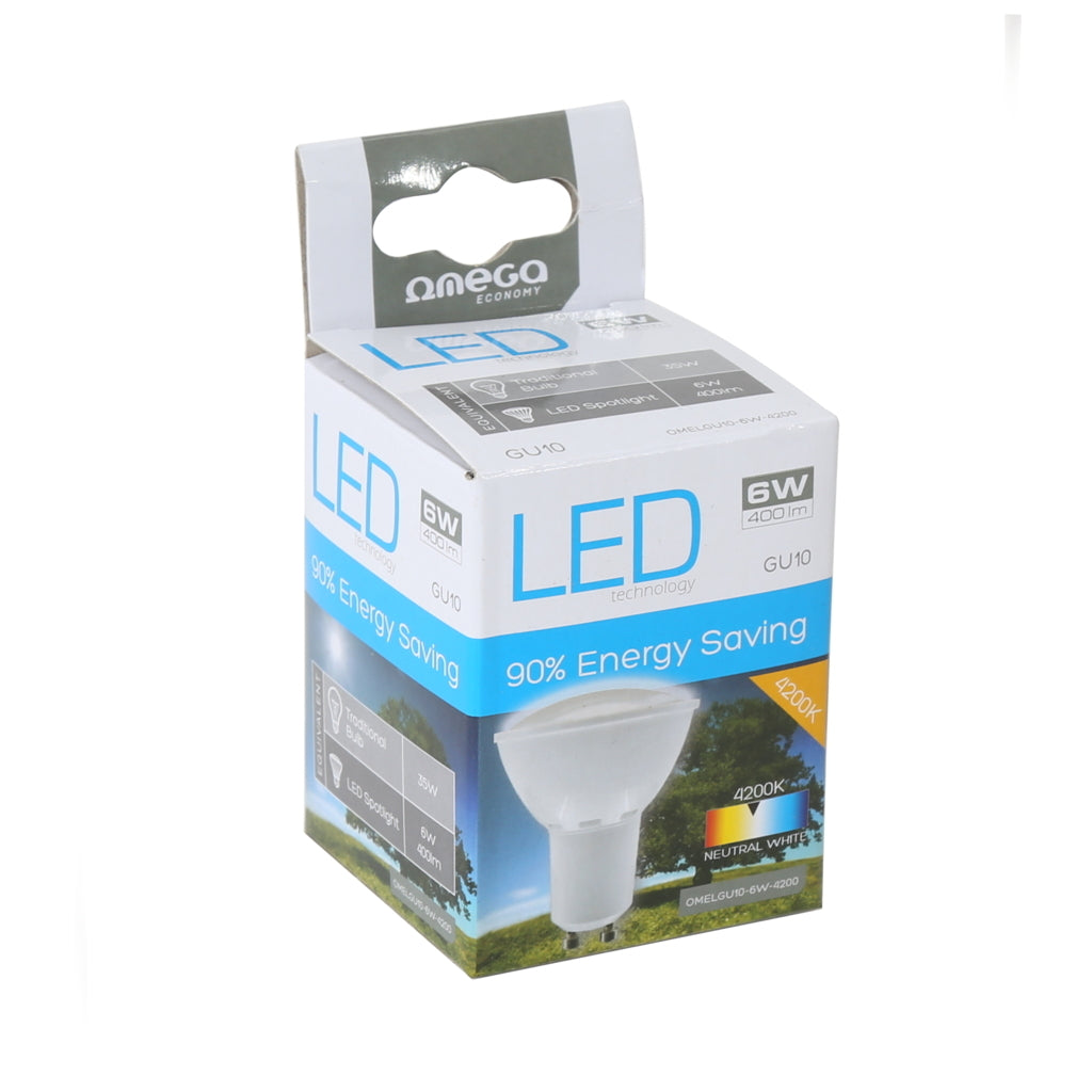FOCO LED OMEGA 6W GU10 4200K 400lm