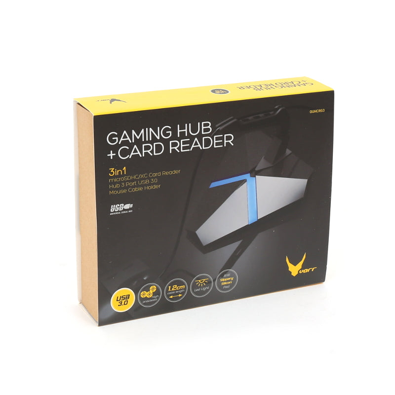 OMEGA COMBO HUB 3 PUERTOS GAMING USB 3.0 + LECTOR TARJETAS microSD