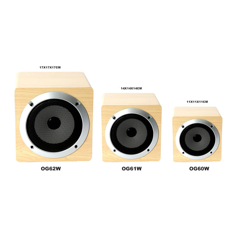 OMEGA ALTAVOZ BLUETOOTH v4.2 MADERA 4" 5W OG61W TRUE WIRELESS STEREO