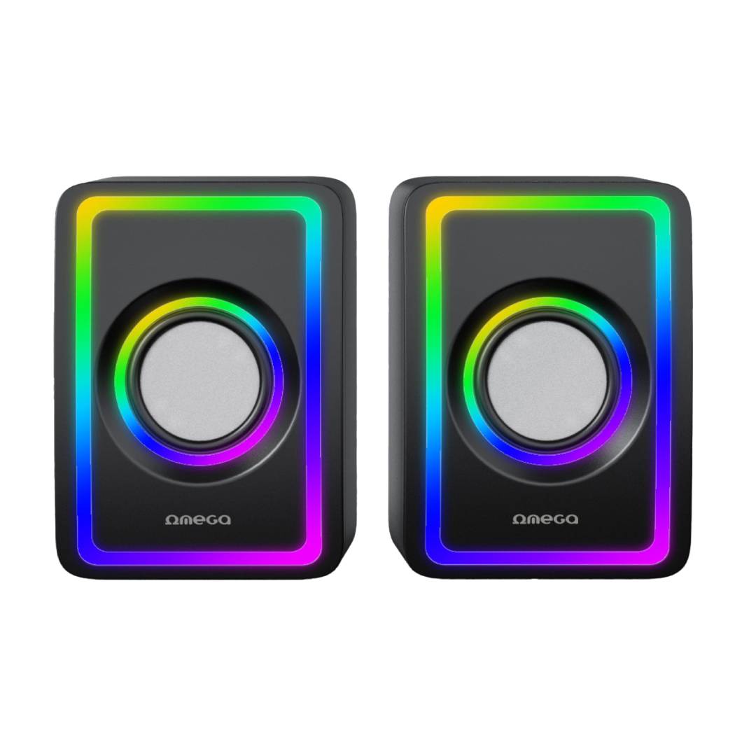 OMEGA SPEAKERS PC 2.0 6W RMS RGB LED USB OGG155