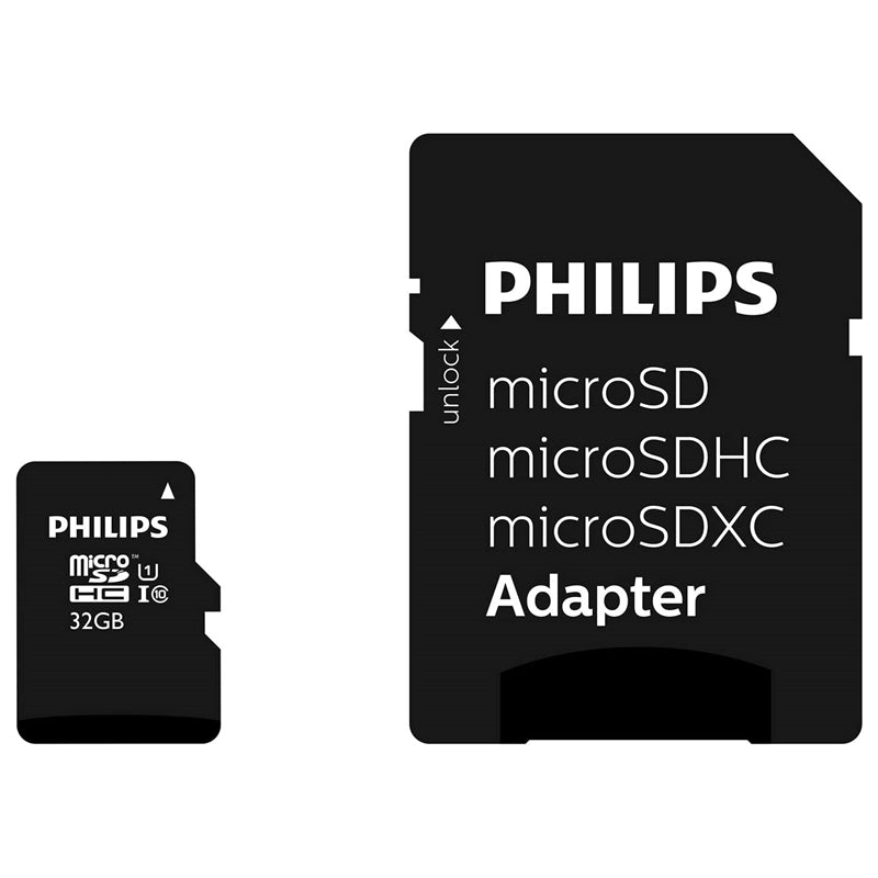 PHILIPS TARJETA microSD 32GB CLASE 10 + ADAPTADOR