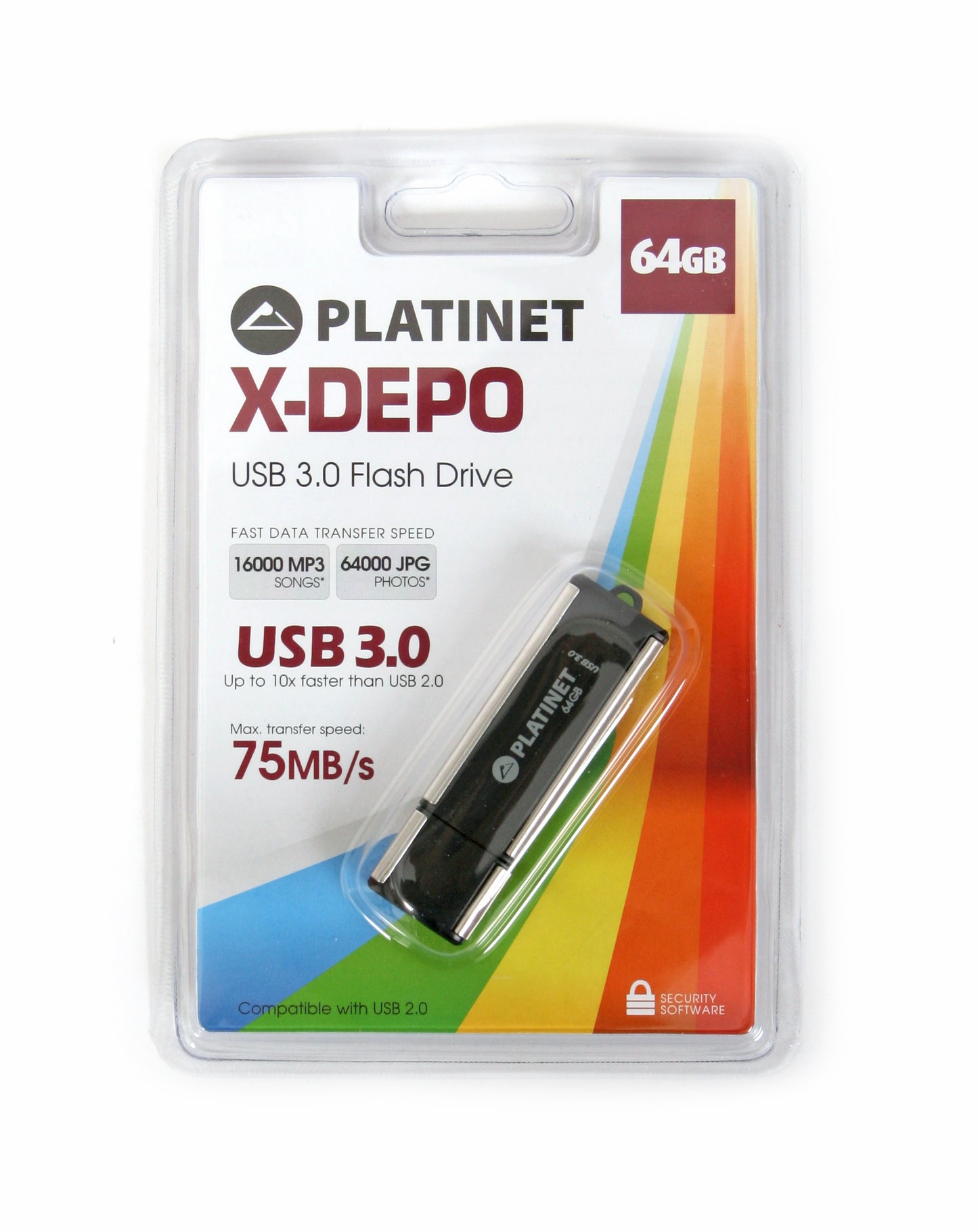 PLATINET PENDRIVE 64GB USB 3.0 X-DEPO ALUMINIO PMFU364