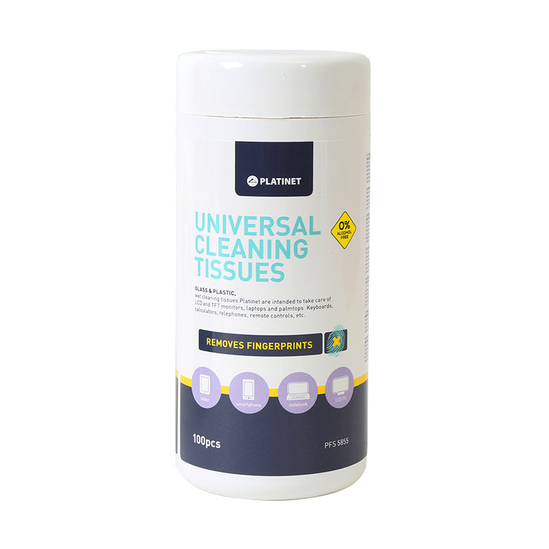 PLATINET TOALLITAS HÚMEDAS PARA TFT/LCD PLASTICOS 100pcs