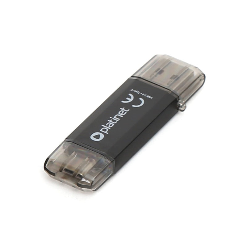 PLATINET PENDRIVE USB 3.0 2en1 USB+TYPE-C 64GB NEGRO