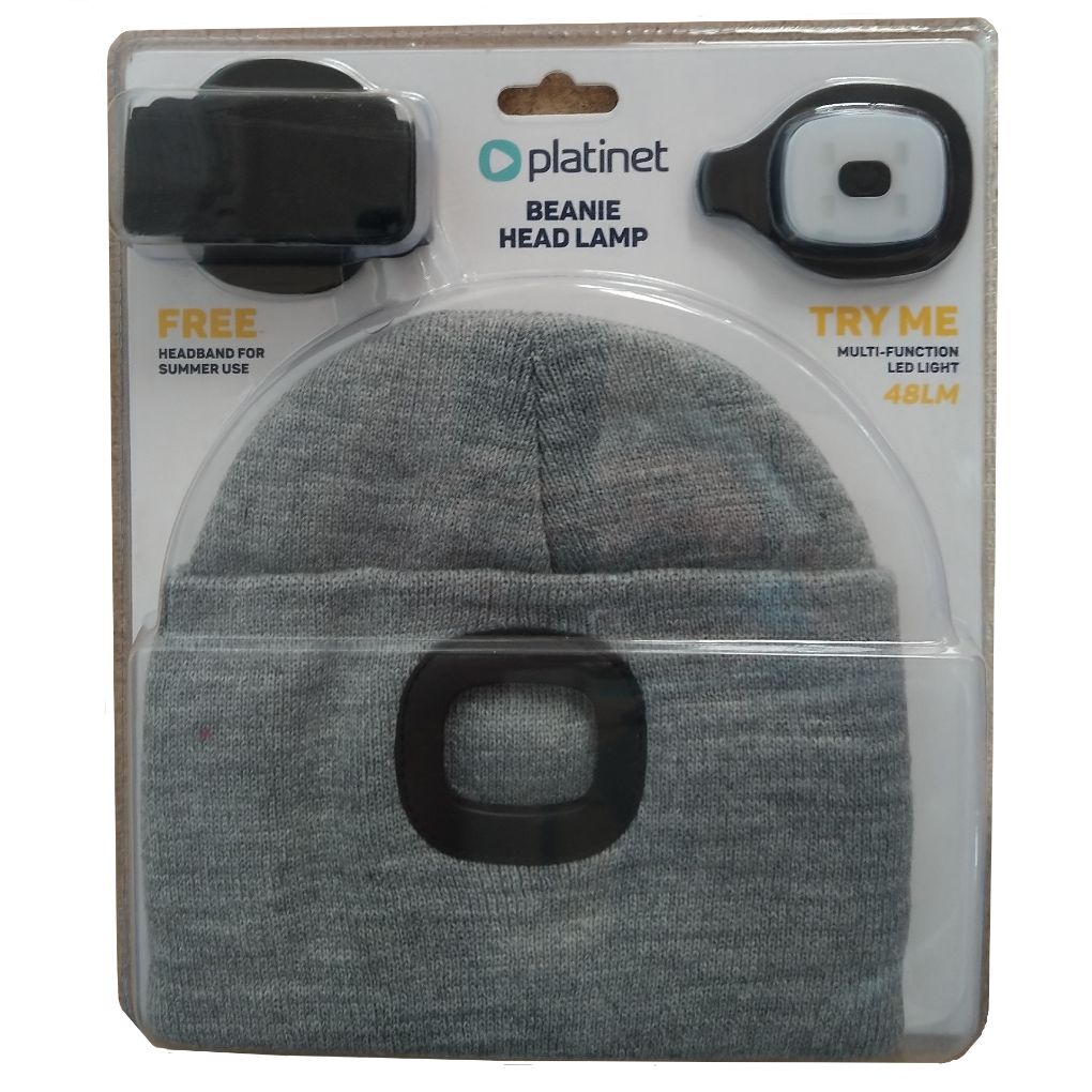 PLATINET WINTER HAT WITH LED HEADLIGHT 48LM RED