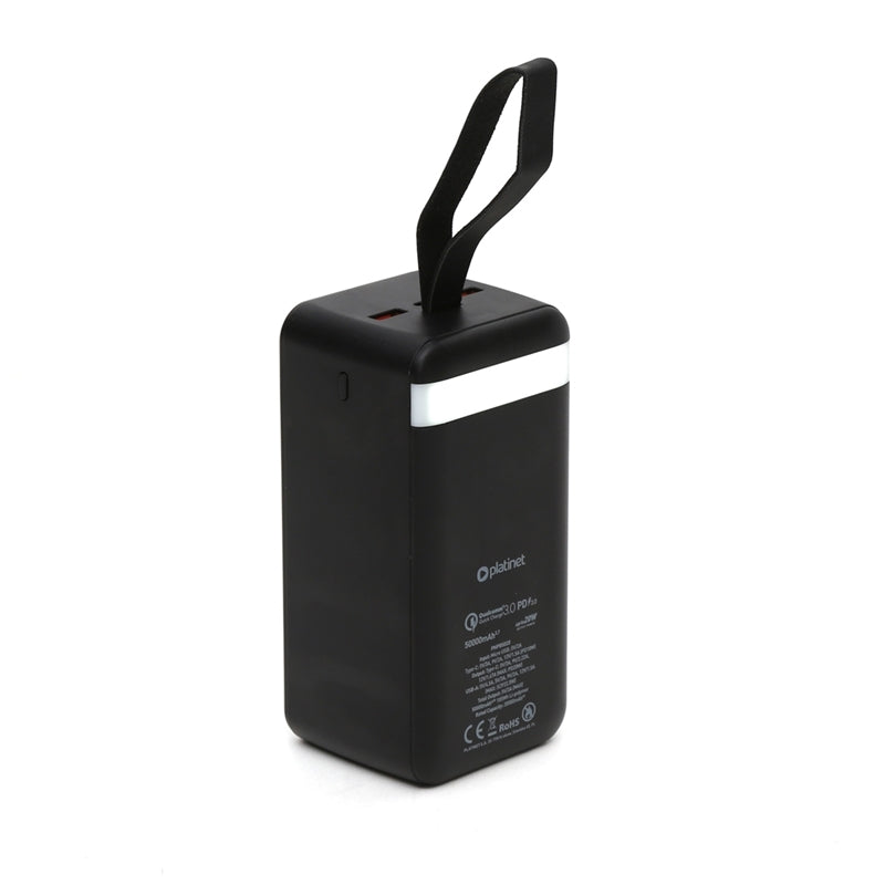 PLATINET POWER BANK LI-PO 50.000mAh 20W PD + CABLE USB-C 1M + LINTERNA PMPB5020