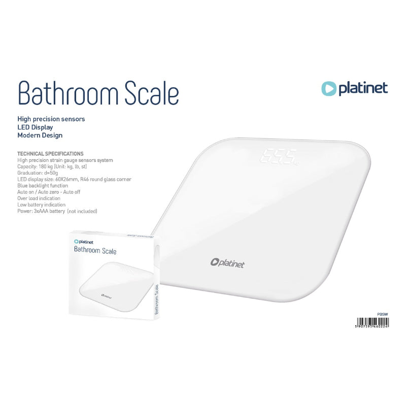 PLATINET BASCULA DE BAÑO 180 KG BLANCA PBSW