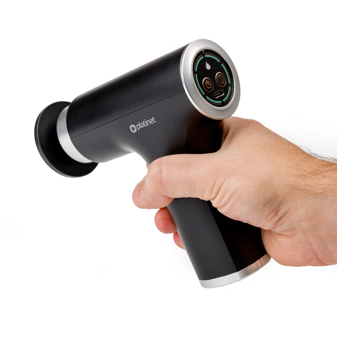 PLATINET PISTOLA MASAJEADORA 1500mAh 2400-3200RPM 10 CABEZALES