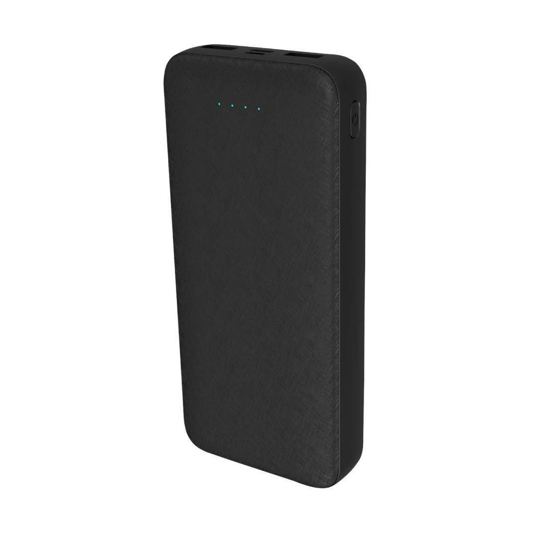 PLATINET POWER BANK 20.000mAh + 20W PD CARGADOR + CABLE 1M NEGRO