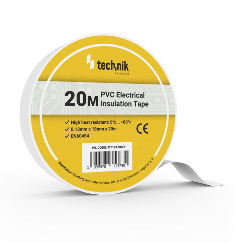 TECHNIK CINTA AISLANTE PVC 0.13x18MM 20 METROS BLANCO