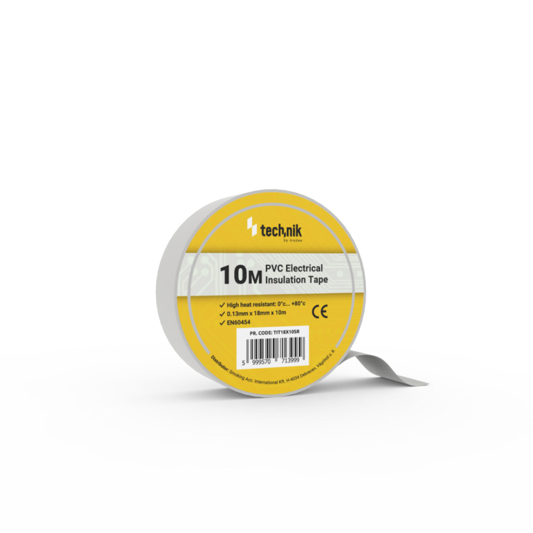 TECHNIK CINTA AISLANTE PVC 0.13x18MM 10 METROS PLATA