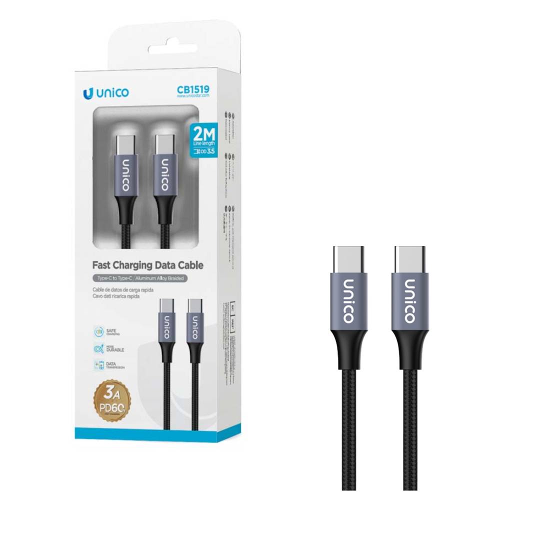 unico cb1519 cable tipo-c a tipo-c 2m