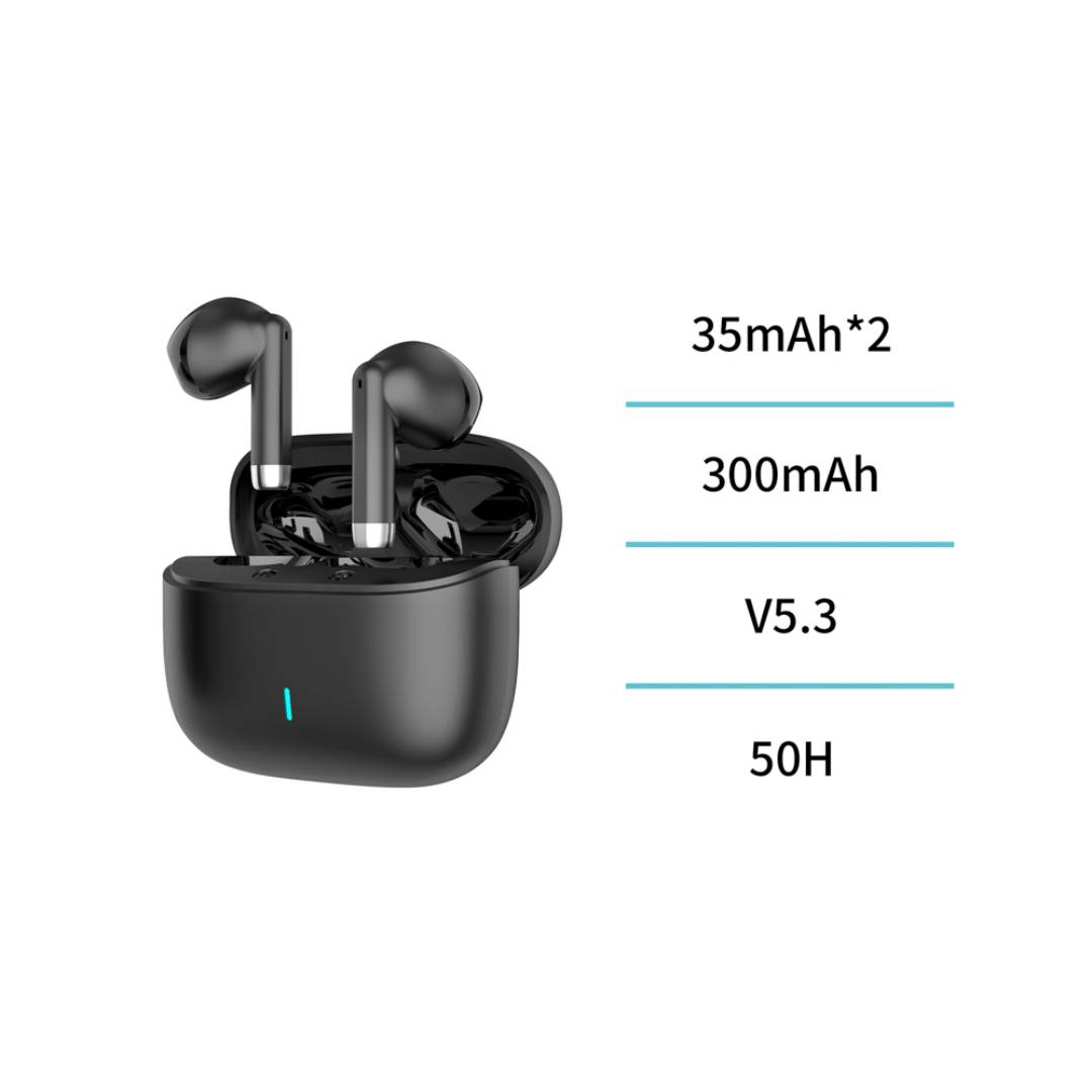 UNICO EP2808 AURICULARES BLUETOOTH 5.3 TWS SEMI IN-EAR NEGRO