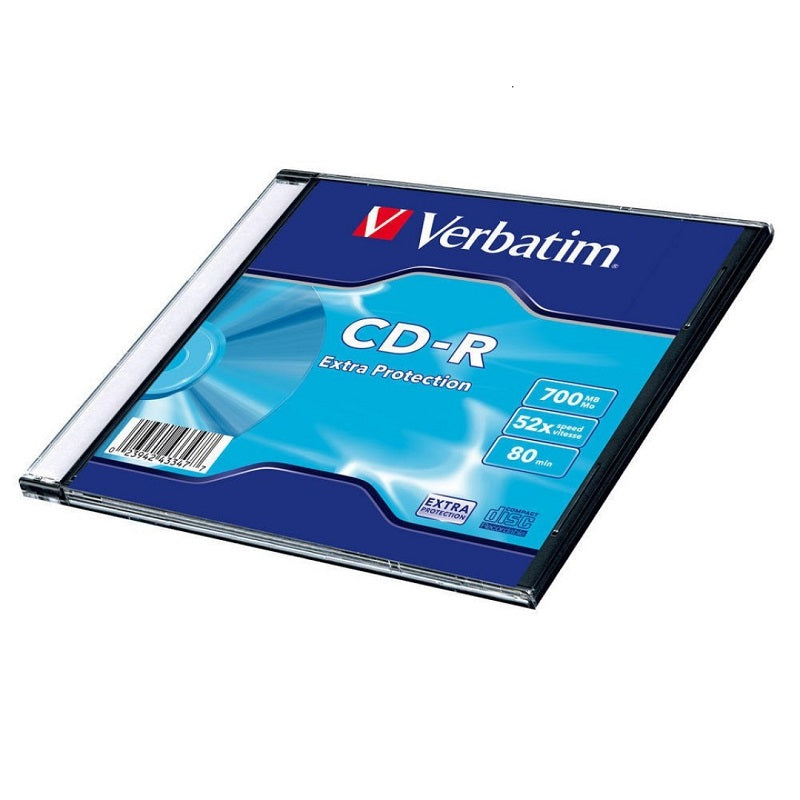 VERBATIM CD-R 700MB 52X EXTRA PROT. SLIM CASE*1