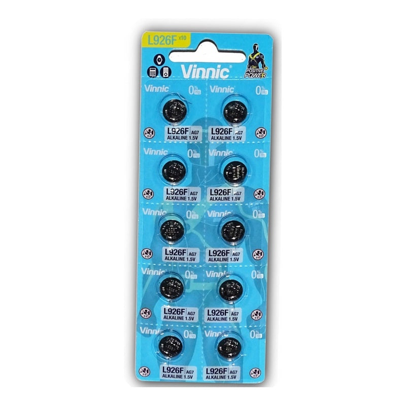 VINNIC PILA BOTON ALCALINA AG7 L926F LR57 BLISTER*10