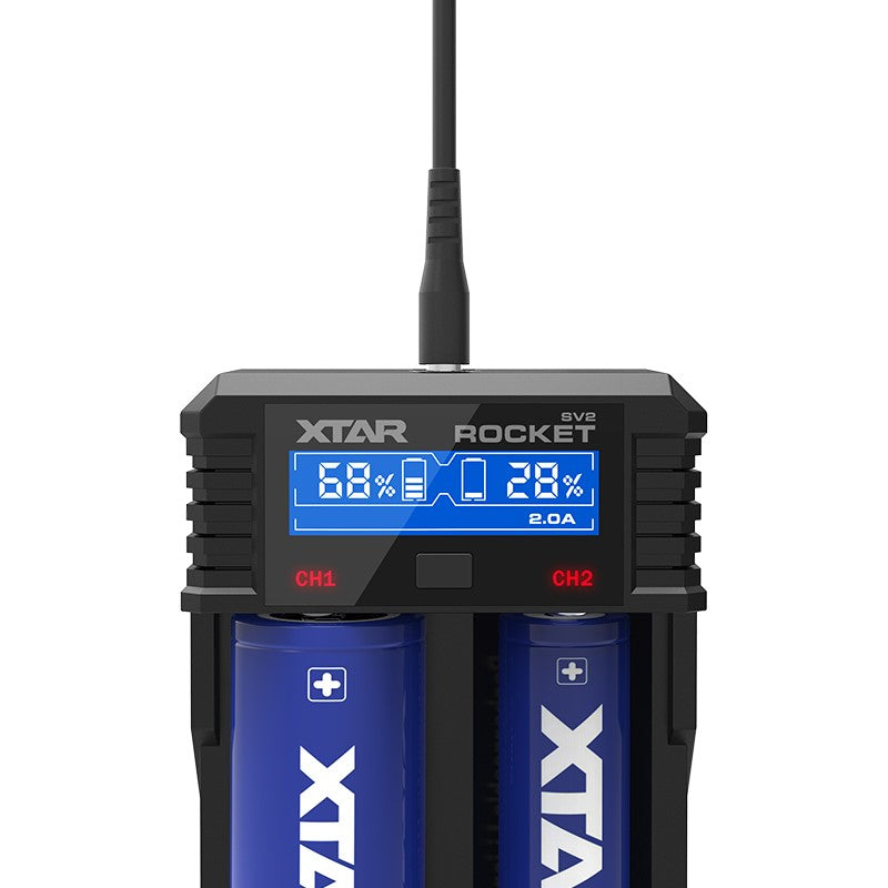 XTAR CARGADOR CARGA RAPIDA BATERIAS ION-LITIO/NI-MH ROCKET SV2