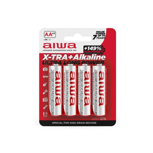 AIWA X-TRA ALKALINE PILA ALCALINA AA LR6 BLISTER*4