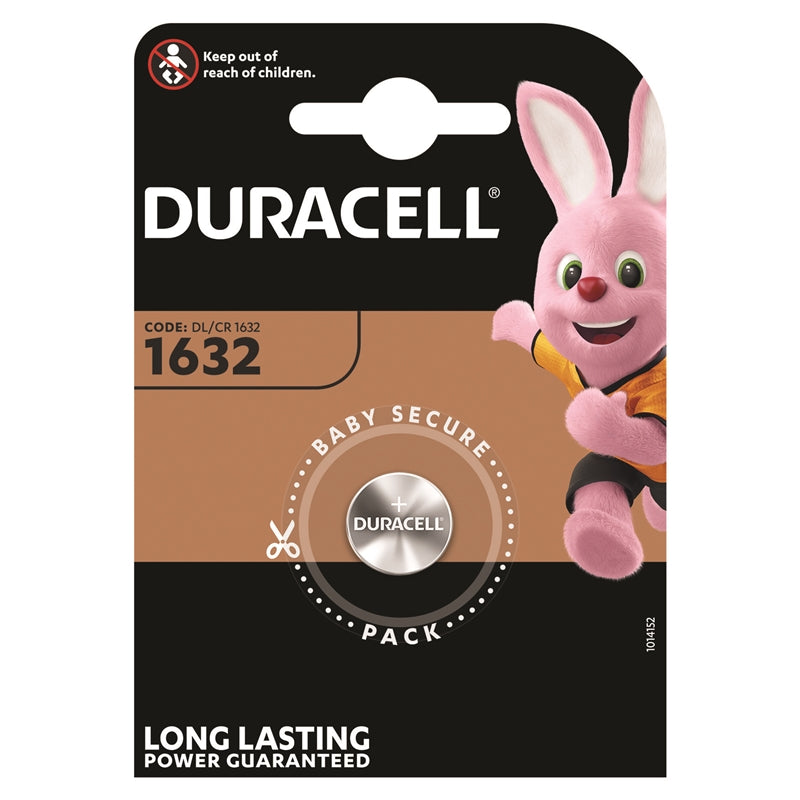 BATERIA DE BOTÃO DE LÍTIO DURACELL CR1632 3V BLISTER*1