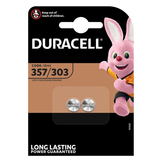 DURACELL PILA OXIDO PLATA (357/303) SR44 BLISTER*2