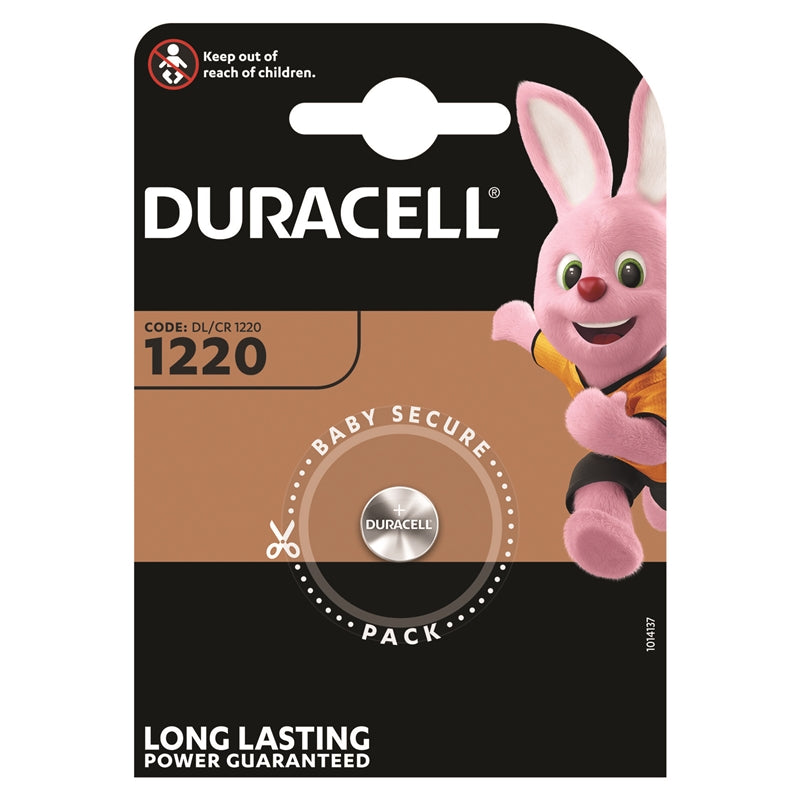 BATERIA DE BOTÃO DE LÍTIO DURACELL CR1220 3V BLISTER*1