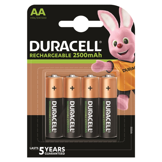 DURACELL PILA RECARGABLE HR6 AA 2500mAh BLISTER*4