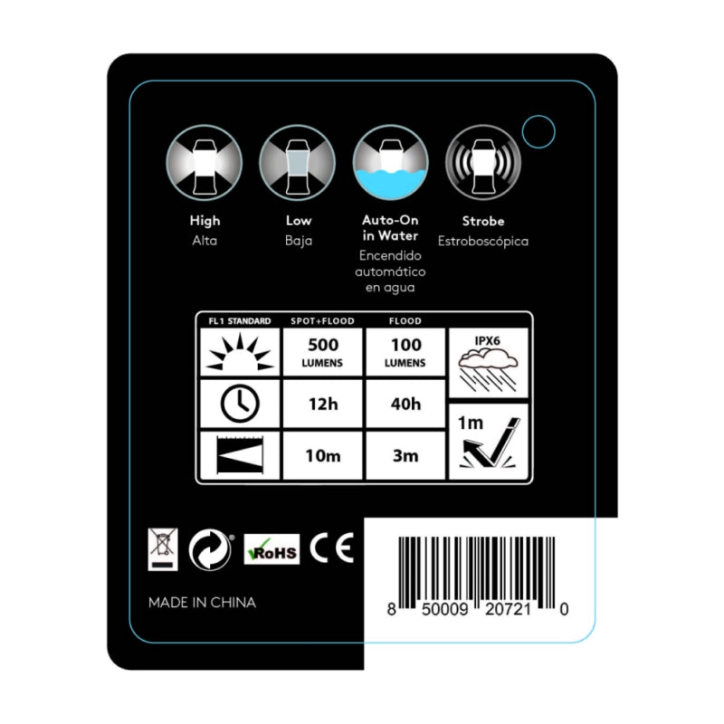 LANTERNA DE CAMPING LED DURACELL 500 LUMENS 12-40HRS.