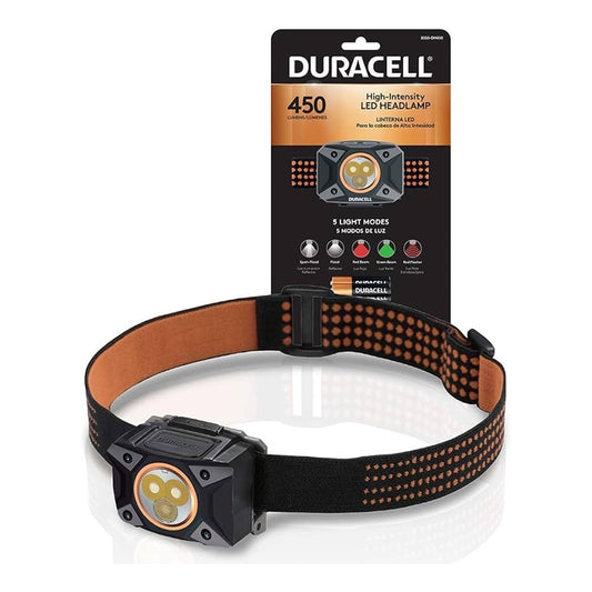 DURACELL LINTERNA LED FRONTAL 450 LUMENES 60M 3xAAA