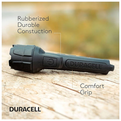 LANTERNA LED DURACELL 80 LUMENS BORRACHA 4HRS. 30M 2xAAA