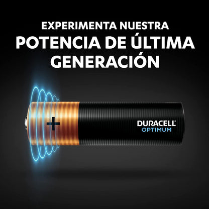 PILHA ALCALINA DURACELL OPTIMUM 200 AA LR6 BLISTER*8