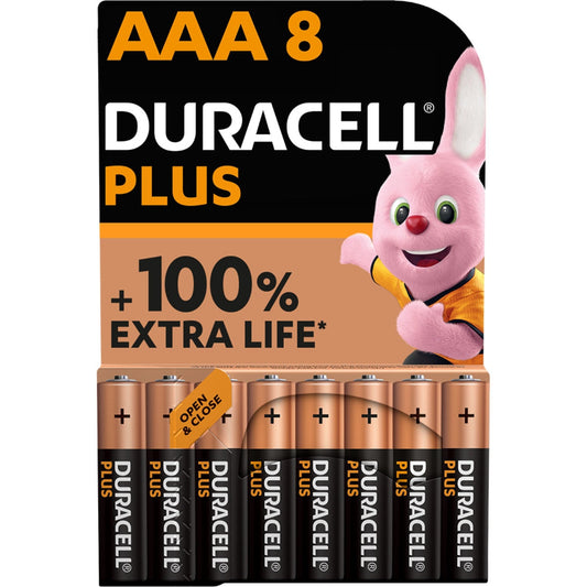 DURACELL PLUS POWER 100 PILA ALCALINA AAA LR03 BLISTER*8