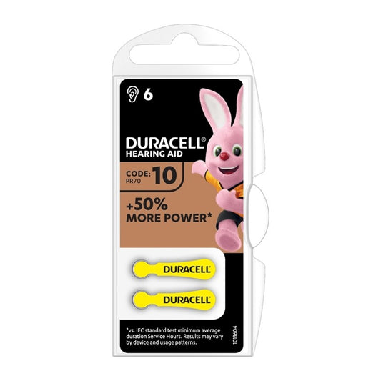 DURACELL PILA AUDIFONO DA10 1,45V EASYTAB BLISTER*6