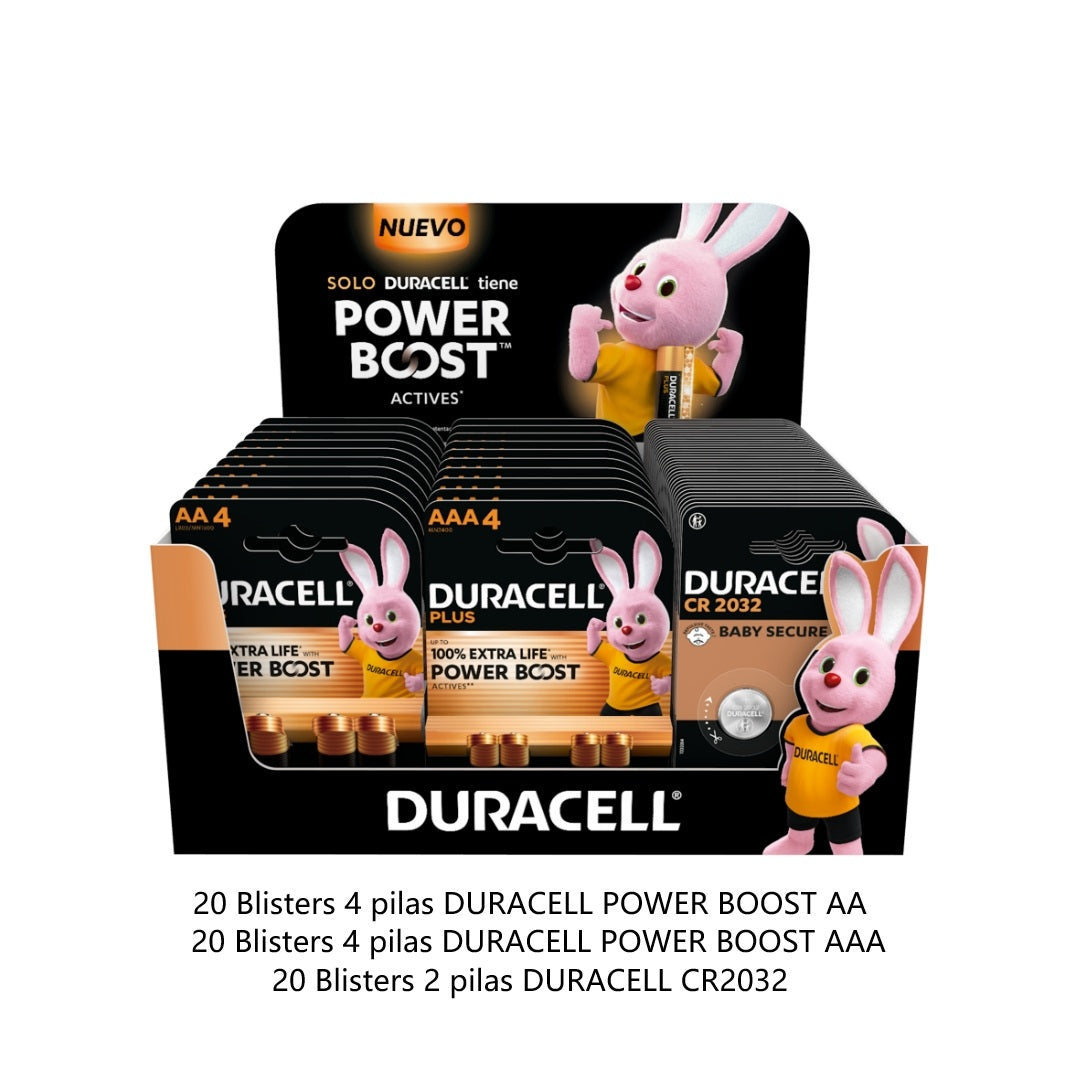 DURACELL EXPOSITOR PLUS POWER BOOST 20*AA B4+20*AAA B4+20*CR2032 B2