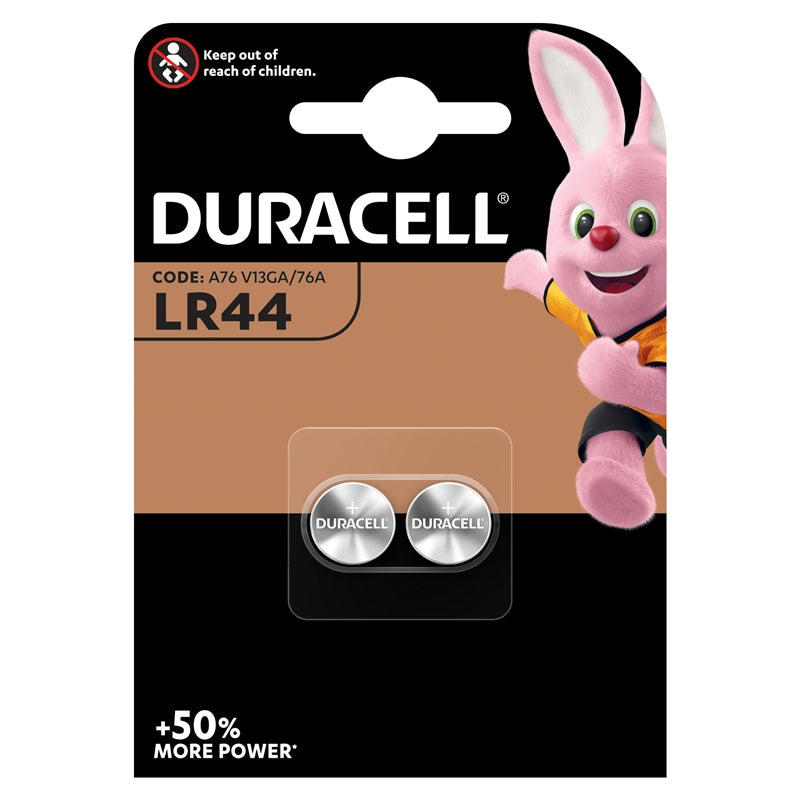 BATERIA BOTÃO ALCALINA DURACELL LR44 1,5V BLISTER*2