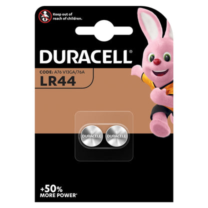 BATERIA BOTÃO ALCALINA DURACELL LR44 1,5V BLISTER*2