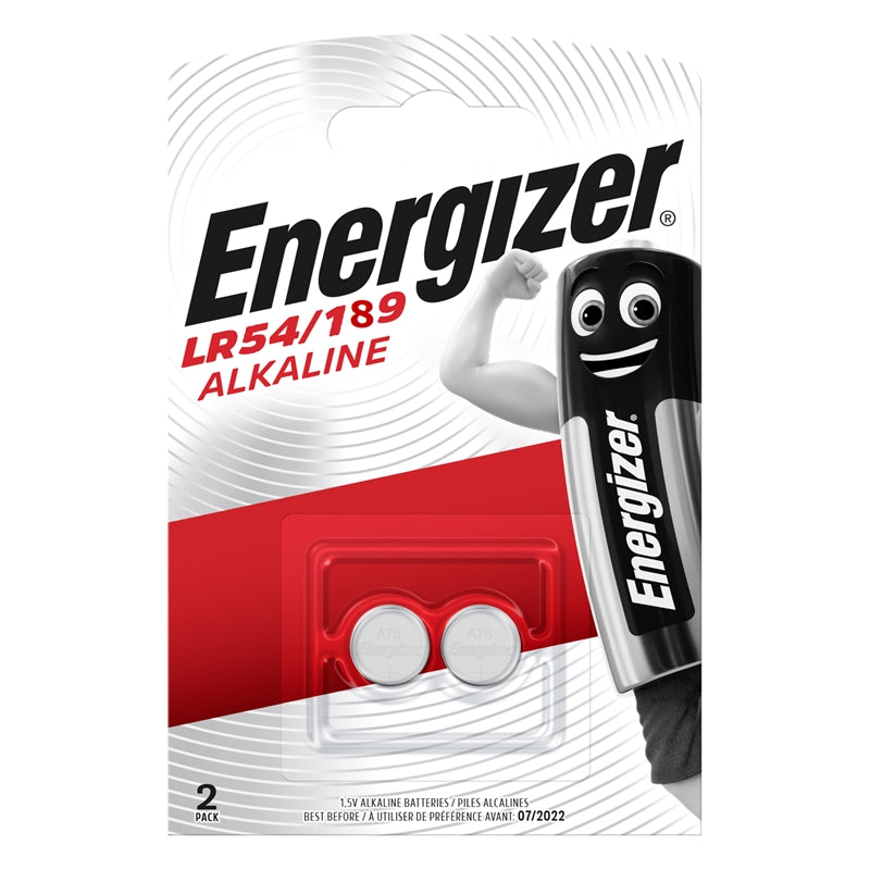 ENERGIZER ALKALINE BUTTON BATTERY LR54 1.5V BLISTER*2