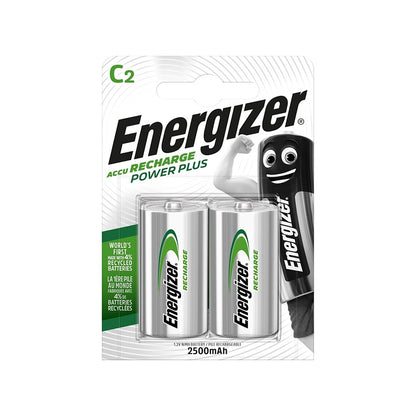 ENERGIZER POWER PLUS RECHARGEABLE BATTERY HR14 C 2500mAh BLISTER*2