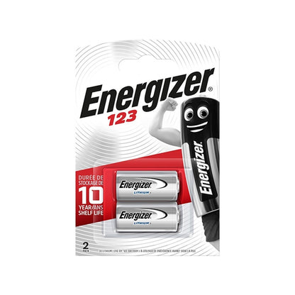 ENERGIZER LITHIUM BATTERY PHOTO CR123 3V BLISTER*2