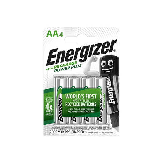 ENERGIZER POWER PLUS PILA RECARGABLE HR6 AA 2000mAh BLISTER*4
